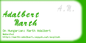 adalbert marth business card